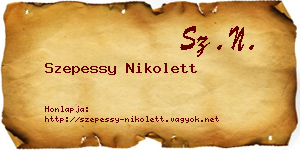 Szepessy Nikolett névjegykártya