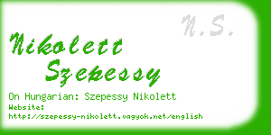 nikolett szepessy business card